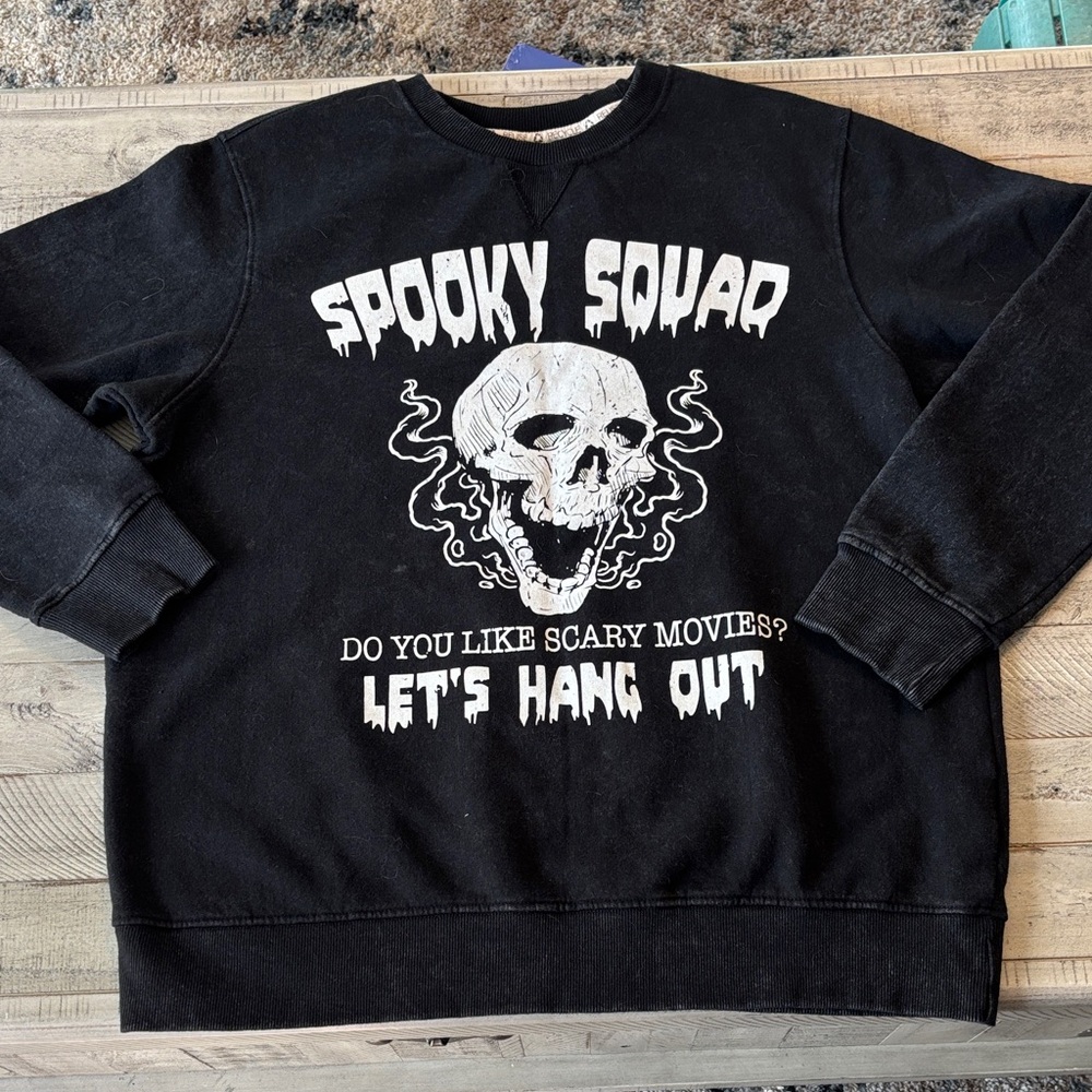 Spooky Squad Black Crewneck Sweater